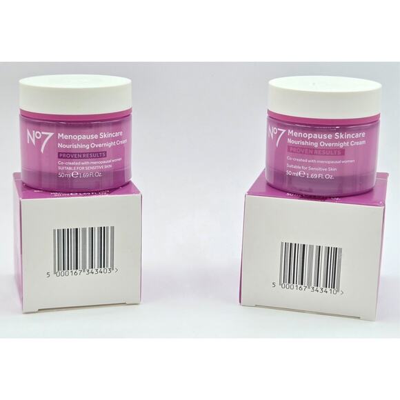 3- No7 Menopause Skincare Nourishing Overnight Cream, 1.69 oz 50 mL New - 3 Pak - Picture 6 of 6